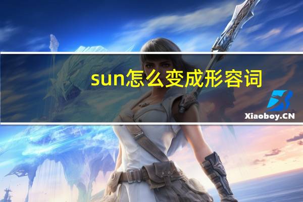 sun怎么变成形容词