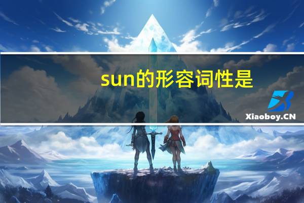 sun的形容词性是?