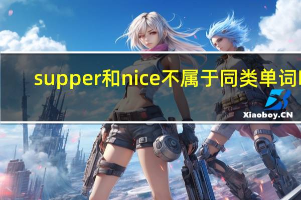 supper和nice不属于同类单词吗