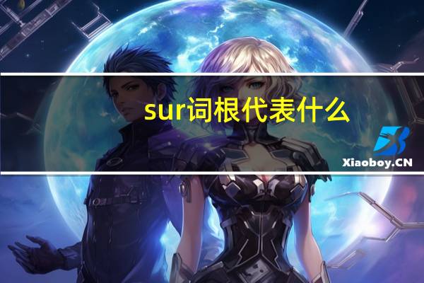sur词根代表什么