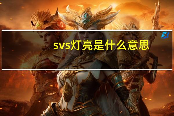 svs灯亮是什么意思