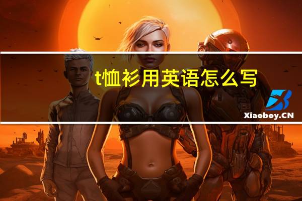 t恤衫用英语怎么写