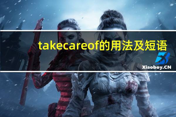 take care of的用法及短语