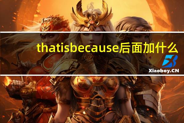 that is because后面加什么