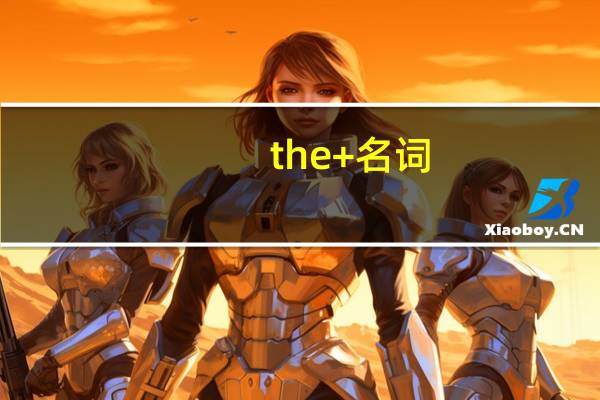 the+名词