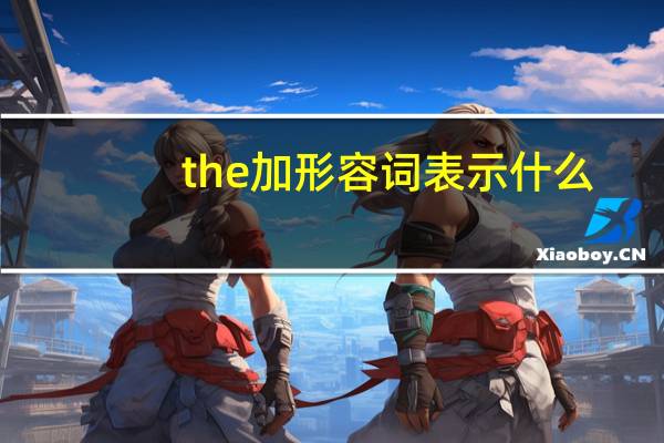 the加形容词表示什么