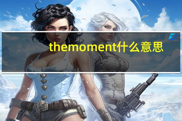 themoment什么意思