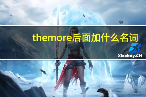 the more后面加什么名词