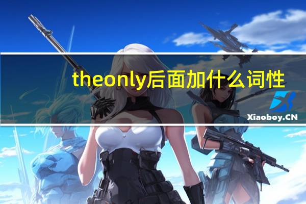 theonly后面加什么词性