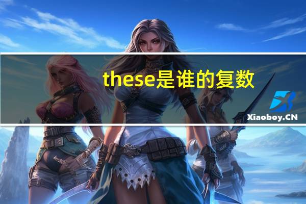 these是谁的复数