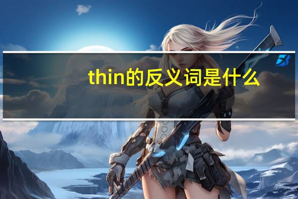 thin的反义词是什么