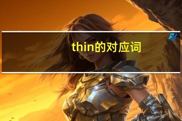 thin的对应词