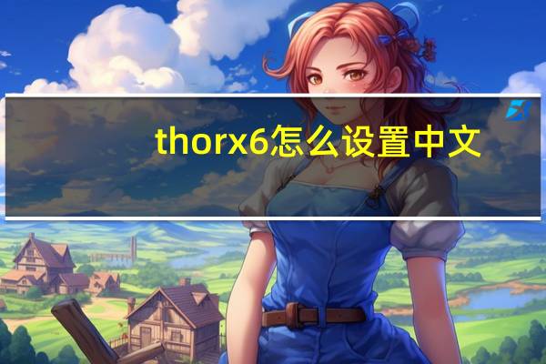 thorx6怎么设置中文