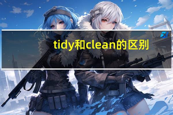 tidy和clean的区别