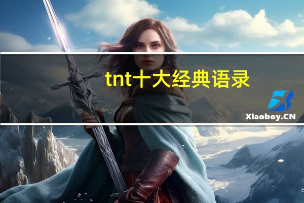 tnt十大经典语录