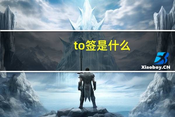 to签是什么