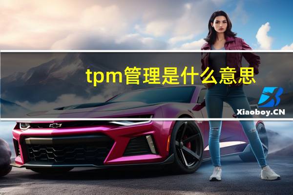 tpm管理是什么意思