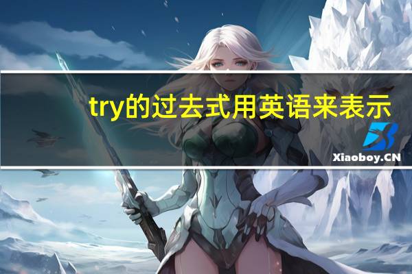 try的过去式用英语来表示