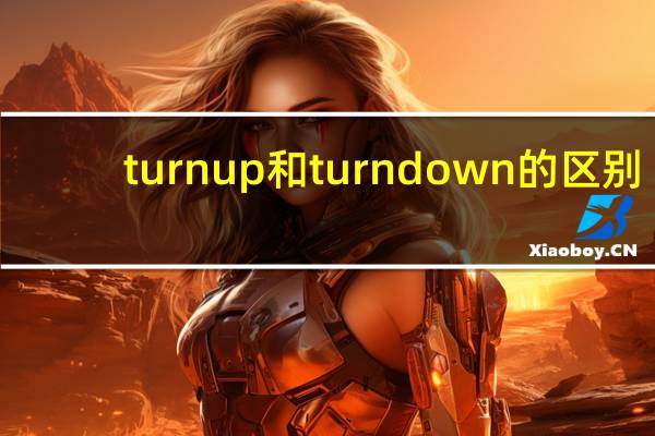 turn up和turn down的区别