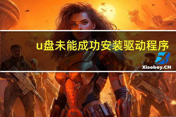 u盘未能成功安装驱动程序