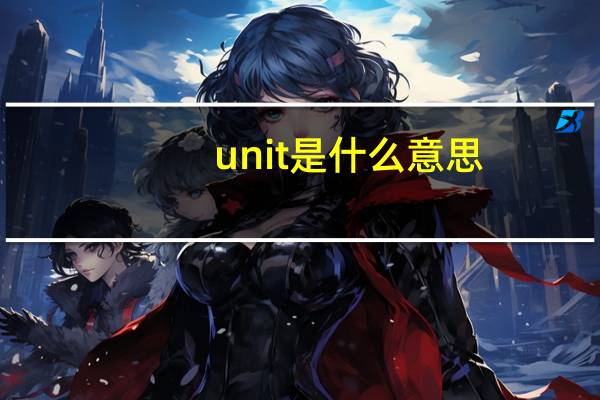 unit是什么意思