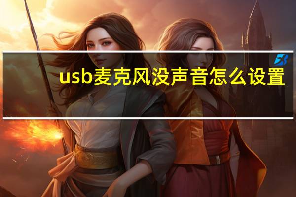 usb麦克风没声音怎么设置（麦克风没有声音怎么设置）