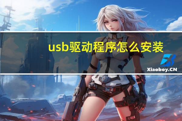 usb驱动程序怎么安装