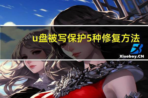 u盘被写保护5种修复方法