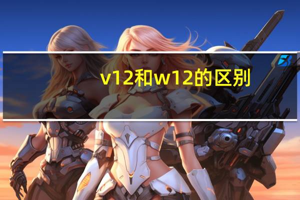v12和w12的区别
