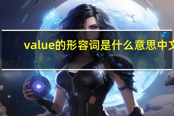 value的形容词是什么意思中文