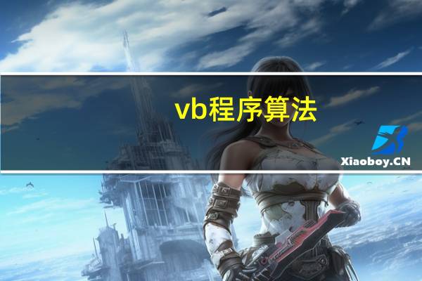 vb程序算法