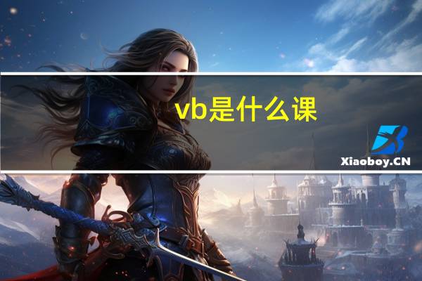 vb是什么课（vb是什么）