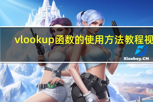vlookup函数的使用方法教程视频（vlookup函数视频教程）