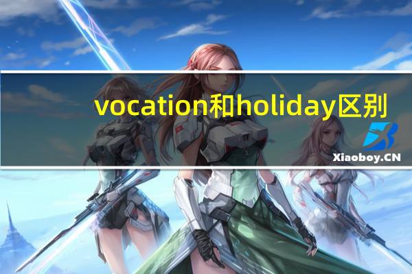 vocation和holiday区别