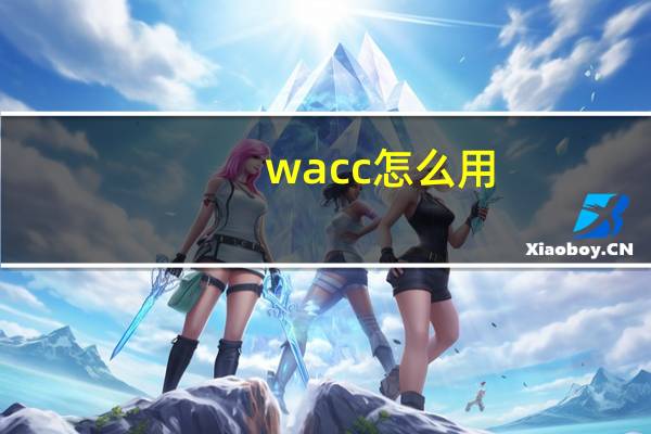wacc怎么用