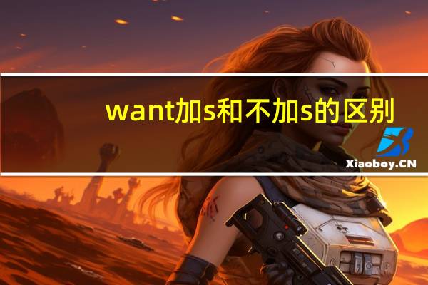 want加s和不加s的区别