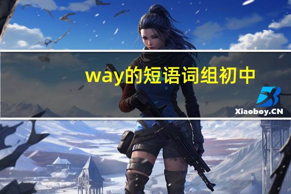 way的短语词组初中