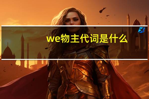 we物主代词是什么