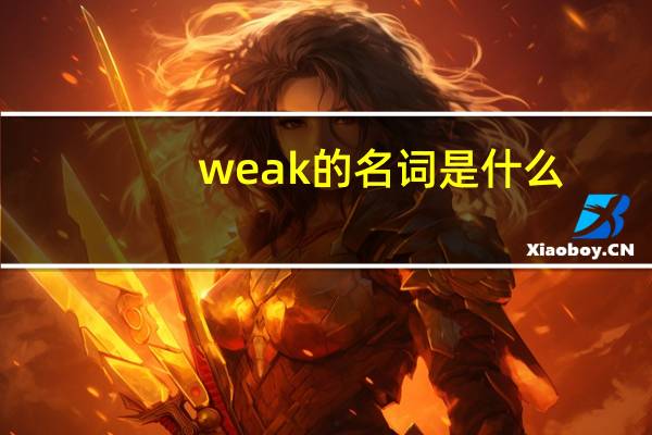 weak的名词是什么