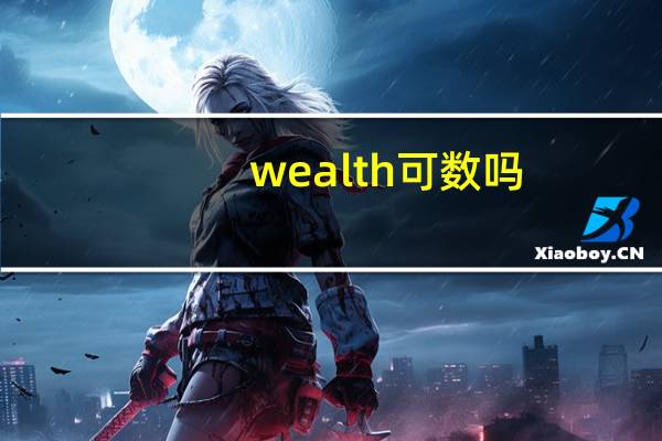 wealth可数吗