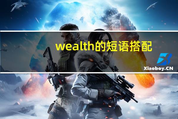 wealth的短语搭配