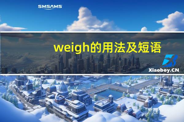 weigh的用法及短语