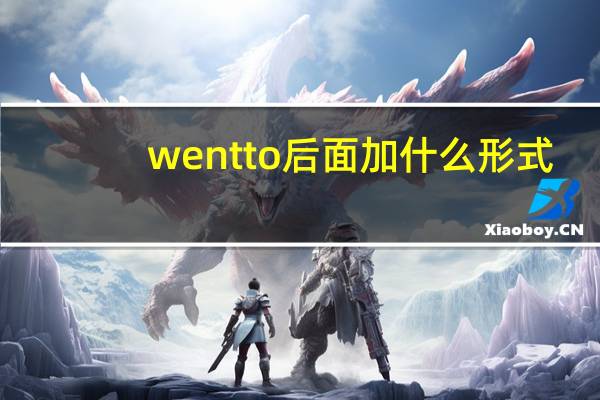 wentto后面加什么形式