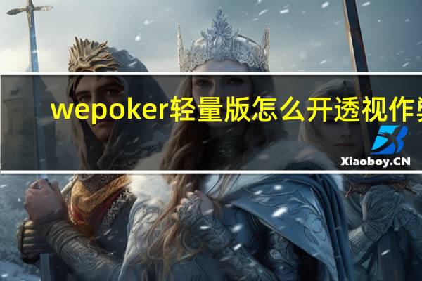 wepoker轻量版怎么开透视作弊，wepoker轻量版挂透视辅助挂软件
