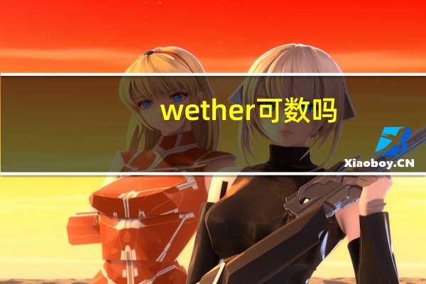 wether可数吗?