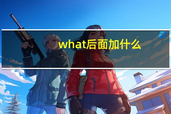 what后面加什么