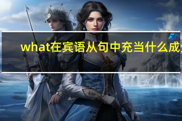 what在宾语从句中充当什么成分