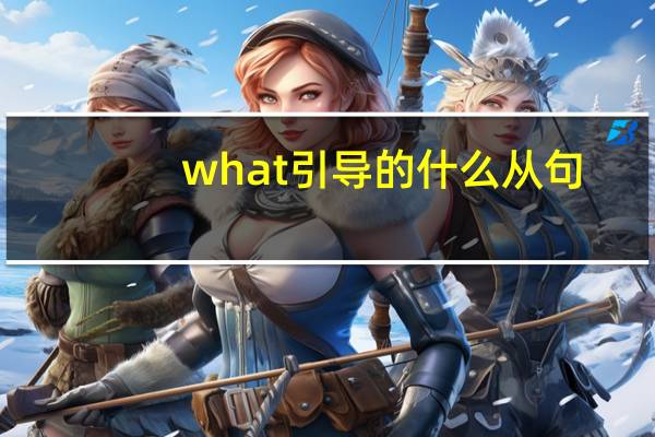 what引导的什么从句