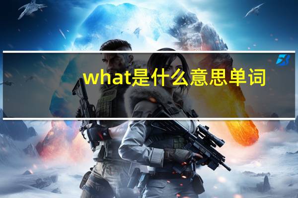 what是什么意思单词