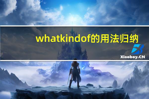 what kind of的用法归纳